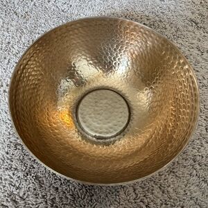Threshold Hammered Design Gold Serving Bowl— Food Safe